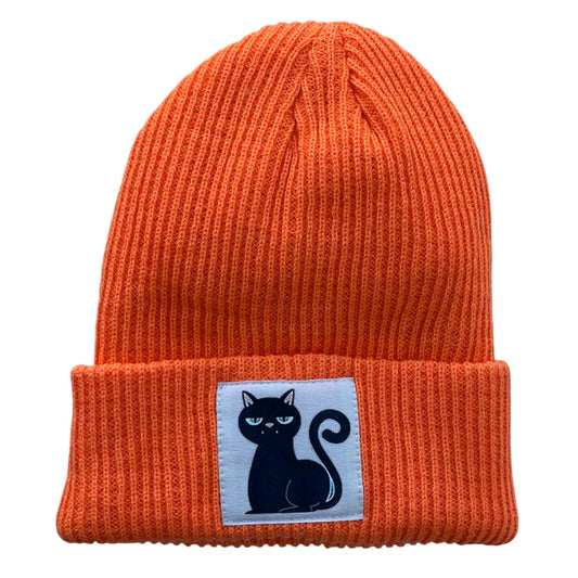 The Bold Black Cat Beanie